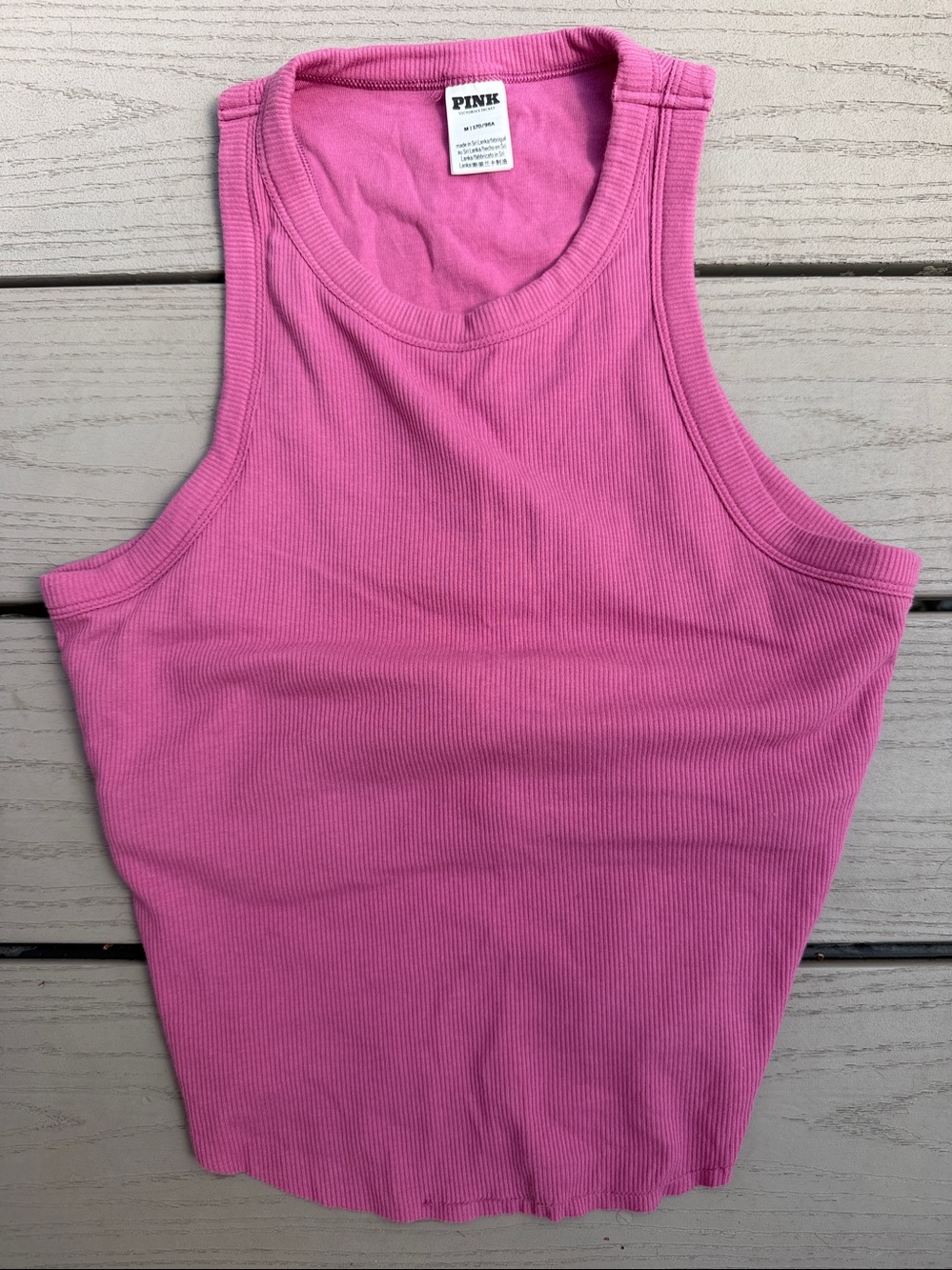 High Neck Ribbed Shelf Bra Tank